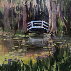 Magnolia White Arched Bridge