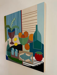 Still Life with 2 Lemons and Fish