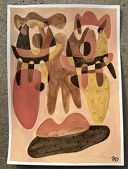 Face in Earth Tones IV