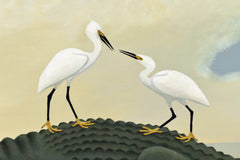 The High Ground - 2 Egrets on Gator