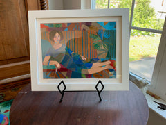 Blue Dress Reclining