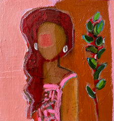 Red Head, Neon Dress