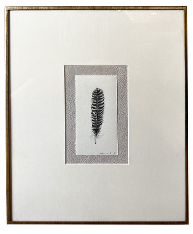 Turkey Feather on Leather