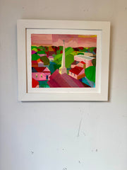 Pink Houses with Church