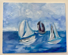 3 Boats Sailing