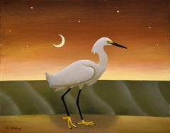 Red Sky at Night (Egret at Sunset)