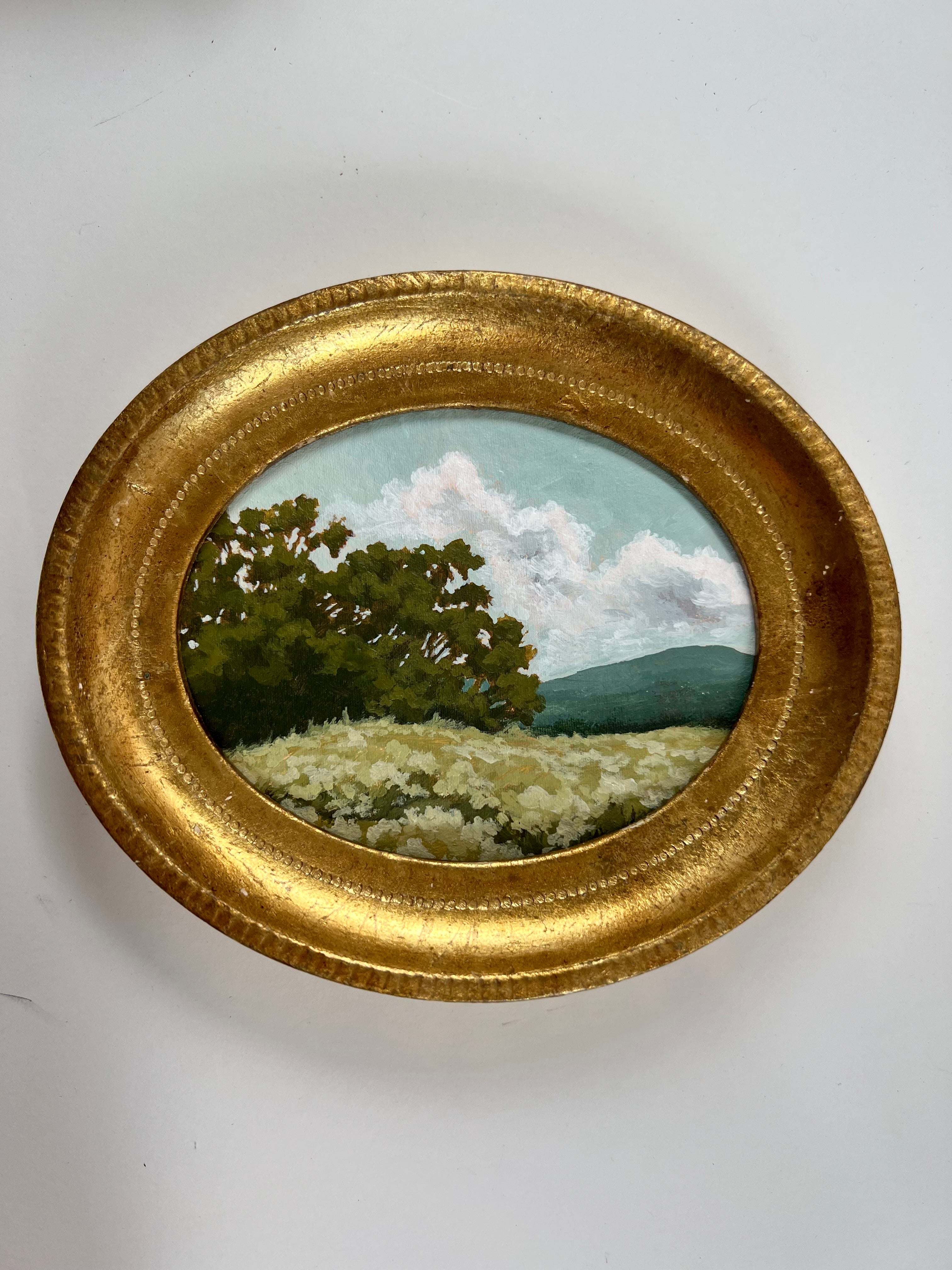 Floral Field in Oval