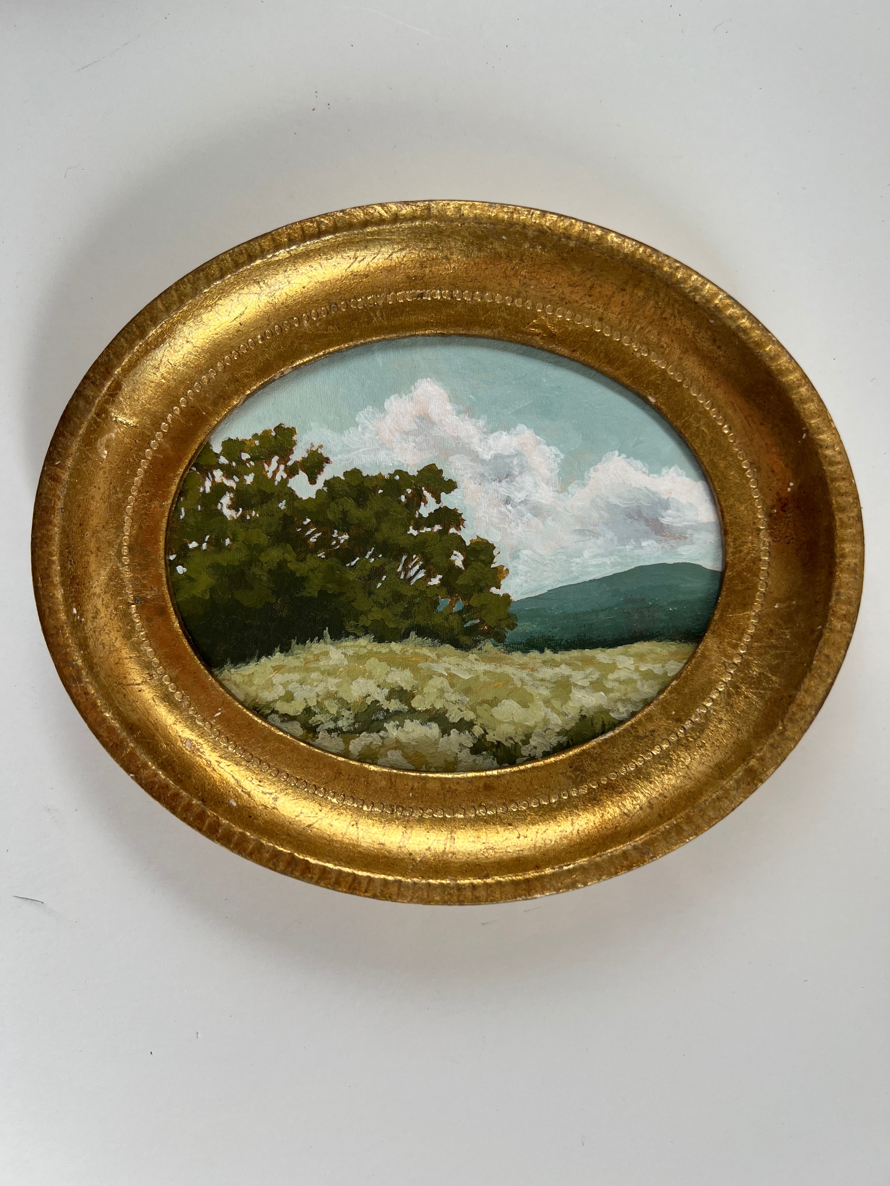 Floral Field in Oval