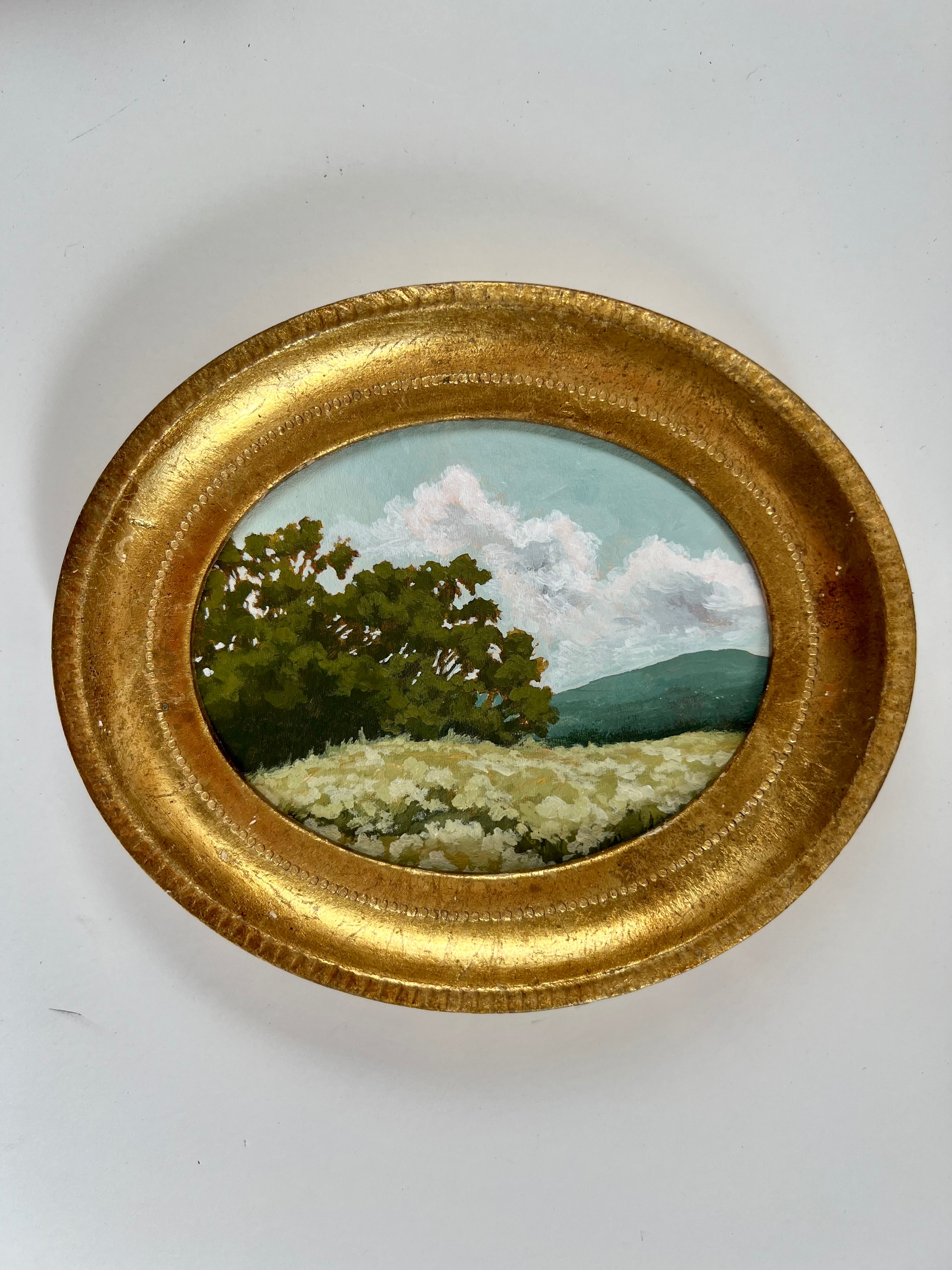 Floral Field in Oval