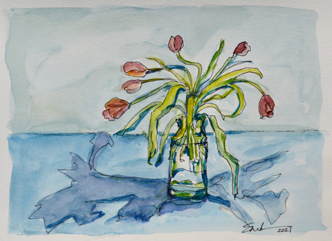 Watercolor Tulips